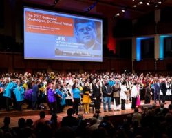 Serenade! Celebrates JFK and the Peace Corps Marking the 100th birthday of President John F. Kennedy by celebrating one of his most enduring initiatives, the Peace Corps, Classical Movements and Kennedy Center co-present the largest and most diverse Serenade! Washington, D.C. Choral Festival to date—16 choirs from 12 countries premiering 11 new compositions on 14 concerts over 7 days—all inspired by JFK’s treasured ideals of justice, freedom, courage, service and gratitude.